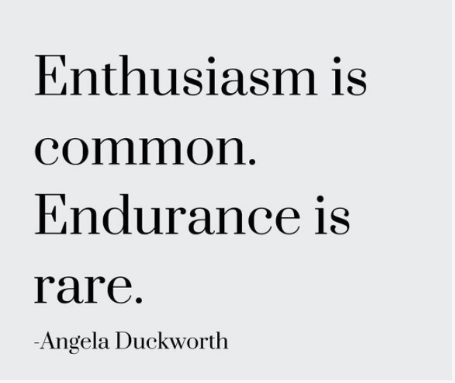 Featured image for ““Enthusiasm is common. Endurance is rare.””
